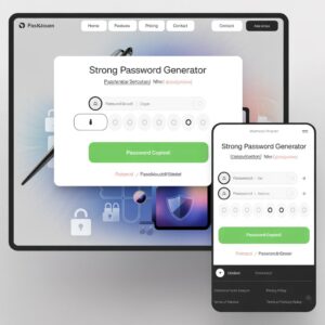 Strong Password Generator HTML Template: Responsive, AdSense-ready, SEO-optimized for Blogger, WordPress, hosting platforms. Build your tool site easily!